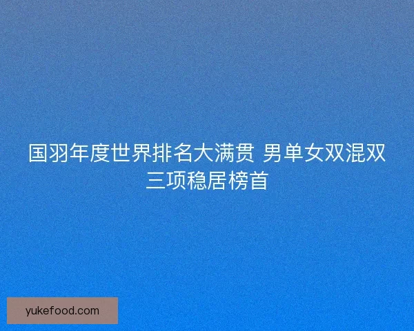 国羽年度世界排名大满贯 男单女双混双三项稳居榜首