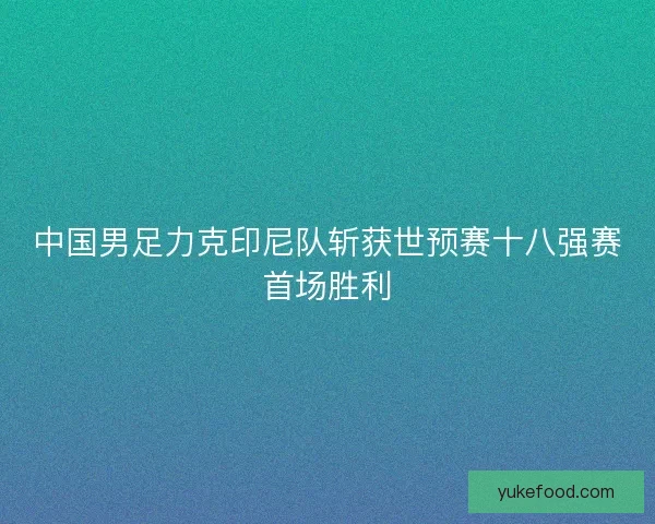 中国男足力克印尼队斩获世预赛十八强赛首场胜利