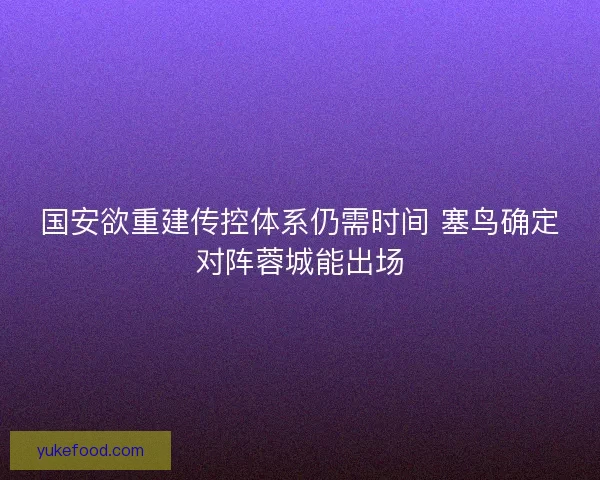 国安欲重建传控体系仍需时间 塞鸟确定对阵蓉城能出场